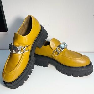 ASH Leon Platform Chunky Loafers  with Gold Accent